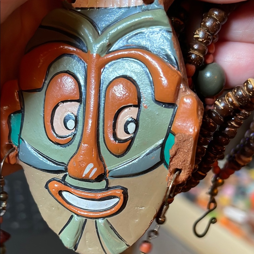 Handcrafted Tribal Mask Necklace - Picture 5 of 14